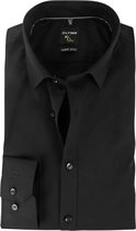 OLYMP No. Six super slim fit overhemd - zwart - Strijkvriendelijk - Boordmaat: 37