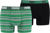 PUMA Stripe Design 1515 Boxershort - 2-pack - Groen - Maat S