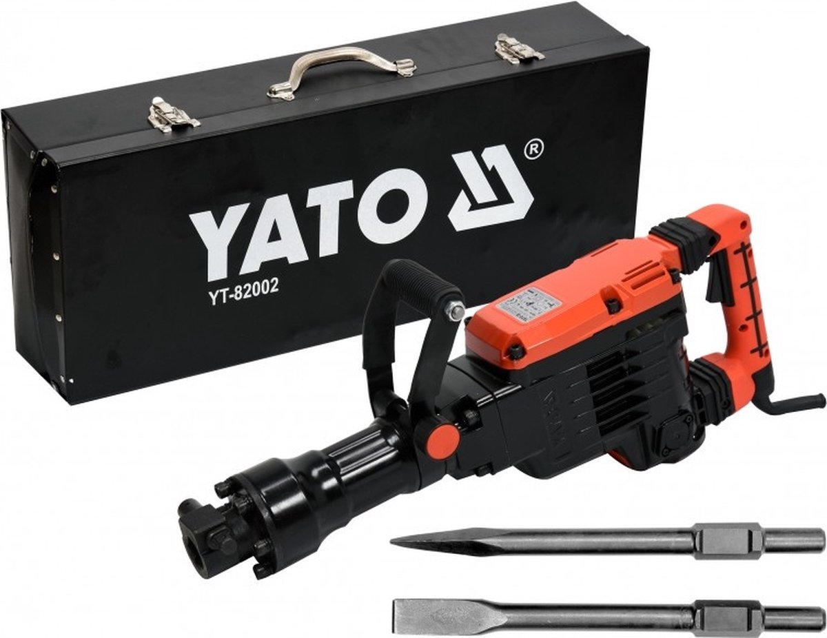 Yato Breekhamer Sloophamer 1600W 230V 70J HEX Oliegekoeld Incl. koffer en 2 beitels
