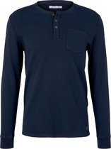 Tom Tailor Lange mouw T-shirt - 1029234 Blauw (Maat: XXXL)