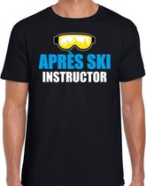 Apres ski t-shirt Apres ski instructor zwart  heren - Wintersport shirt - Foute apres ski outfit/ kleding/ verkleedkleding L
