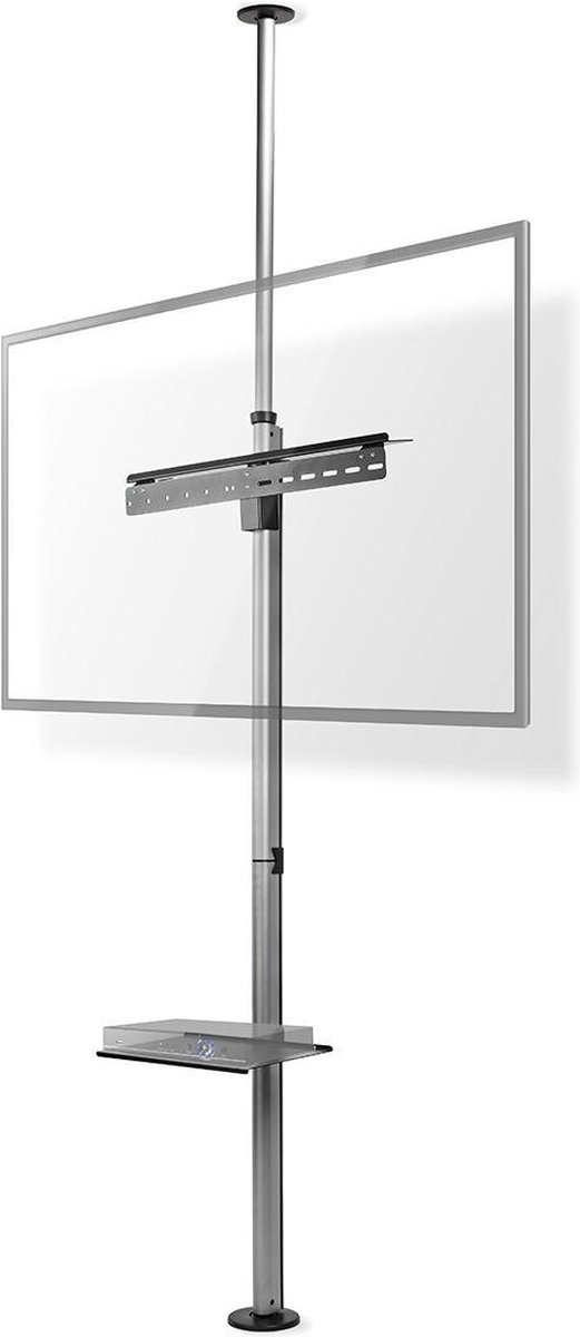 Nedis Draai- en Kantelbare TV-Standaard | 37-70 " | Maximaal schermgewicht: 30 kg | Kantelbaar | Draaibaar | Aanpasbare vooraf ingestelde hoogtes | Aluminium / Staal | Zilver / Zwart