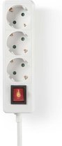 Extension socket | Protective Contact with On/Off Switch | 3-Way | 1.5 m | White