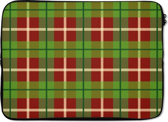 Housse pour ordinateur portable 13 pouces - Plaid - Vert - Motifs - Housse pour ordinateur portable