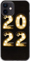 Geschikt voor iPhone 12 hoesje - Oudejaarsavond - Nieuwjaar - 2022 - Siliconen Telefoonhoesje