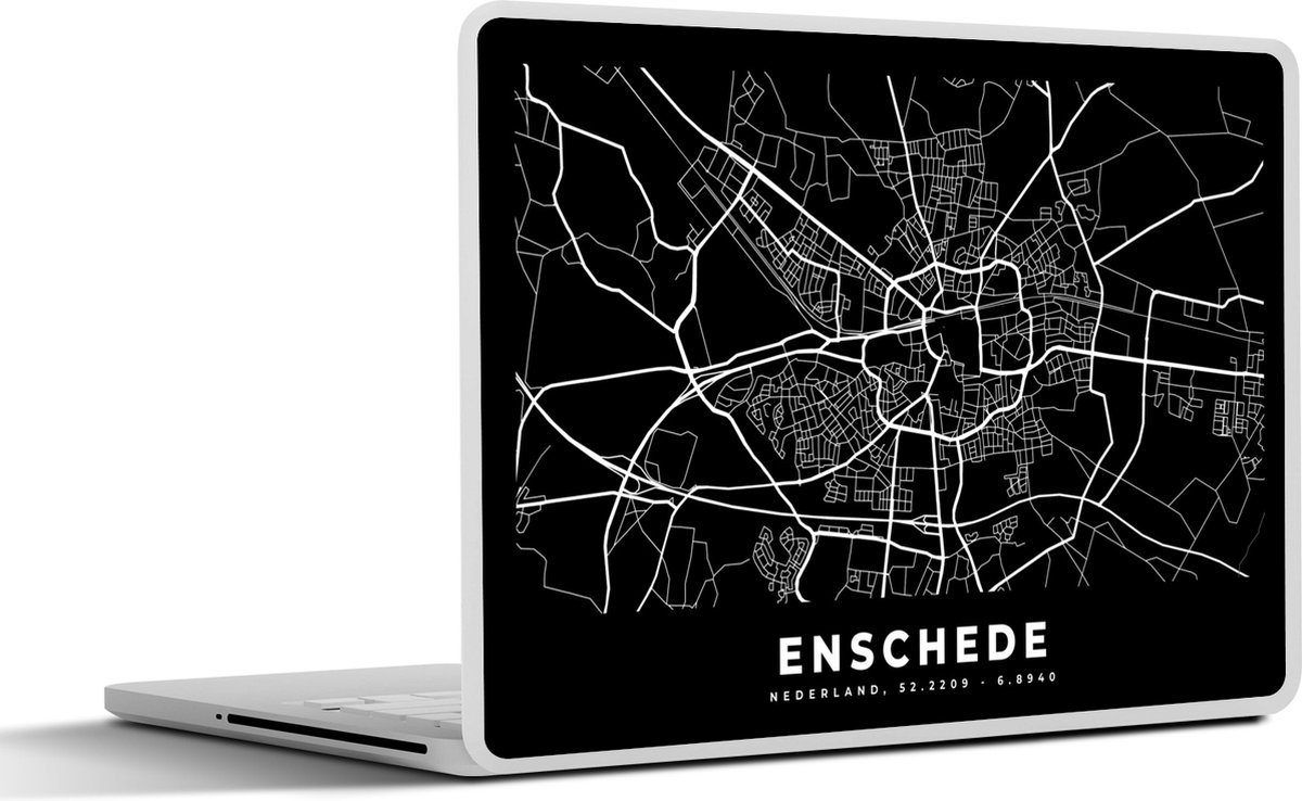 Afbeelding van product SleevesAndCases  Laptop sticker - 10.1 inch - Enschede - Nederland - Zwart
