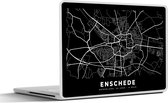 Laptop sticker - 10.1 inch - Enschede - Nederland - Zwart - 25x18cm - Laptopstickers - Laptop skin - Cover