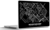 Laptop sticker - 14 inch - Kaart - Hoofddorp - Zwart - 32x5x23x5cm - Laptopstickers - Laptop skin - Cover