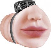 Realistische Masturbator met vibrerende penis ring - Extra zacht - Interne Textuur - Ftalaatvrij - Luxe verpakking - Satisfaction - Beloved - Huidskleur