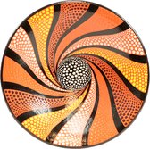 Schalen - Spiraal oranje M - Terracotta - Oranje - 27x27x6.5 cm - Indonesie - Sarana - Fairtrade