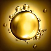 Gold bubble – 75cm x 75cm - Fotokunst op PlexiglasⓇ incl. certificaat & garantie.