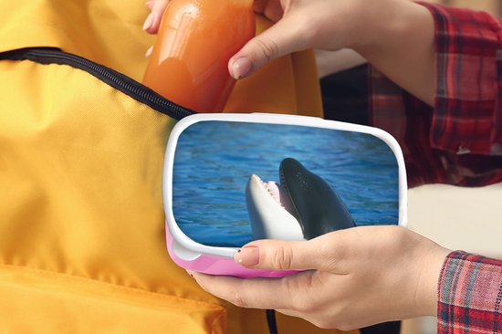 Lunch box Rose - Lunch box - Boîte à pain - Orque à la surface de l'eau - 18x12x6 cm - Enfants - Fille