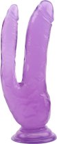 Dubbel dildo 20 cm - paars