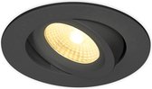 HOFTRONIC Salerno - LED Inbouwspot badkamer zwart- Dimbaar en kantelbaar - Spotjes verlichting - Badkamerverlichting - IP44 waterdicht - Rond - Ø 79 mm - 2700K Extra warm wit (sfeervol) - 650