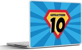 Laptop sticker - 13.3 inch - Verjaardag - Kinderen - 10 Jaar - Superheld - 31x22,5cm - Laptopstickers - Laptop skin - Cover