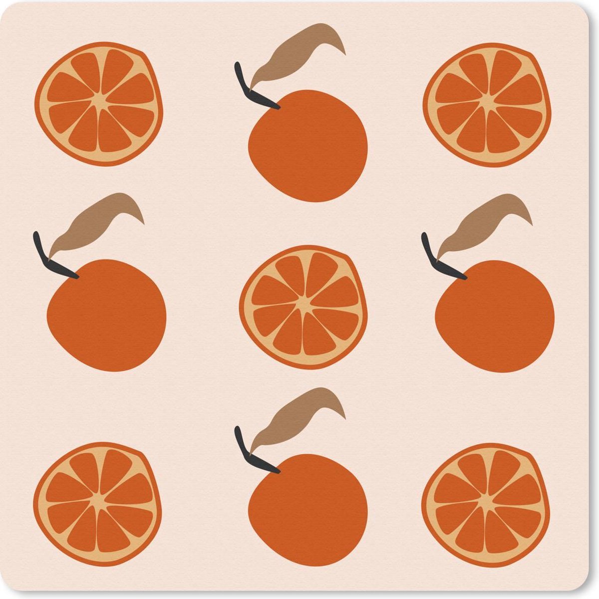 Muismat 20x20 cm - Mousepad Zomer - Tomaten - Pastel - Muismatten