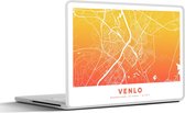 Laptop sticker - 10.1 inch - Stadskaart - Venlo - Oranje - Geel - 25x18cm - Laptopstickers - Laptop skin - Cover