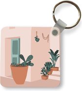 Porte-clés - Cadeaux - Été - Plantes - Pastel - Plastique