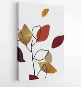Canvas schilderij - Botanical and gold abstract wall arts vector collection. 1 -    – 1875703429 - 115*75 Vertical