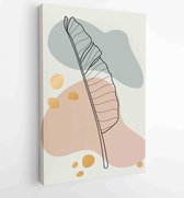 Canvas schilderij - Botanical and gold abstract wall arts vector collection. 2 -    – 1877836591 - 115*75 Vertical
