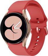 Samsung Galaxy Watch 4 - Silicone Bandje - Kleurrijke Gesp - Rood - 20mm