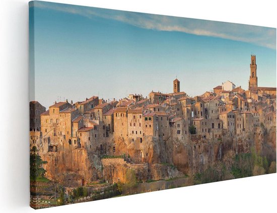 Artaza Canvas Schilderij Oude Stad in Toscane, Italië - 60x30 - Foto Op Canvas - Canvas Print