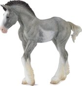 paarden: Clydesdale veulen 11 cm grijs