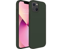 ShieldCase telefoonhoesje geschikt voor Apple iPhone 13 Mini silicone case - donkergroen - Siliconen hoesje - Shockproof case hoesje - Backcover case