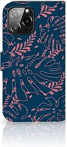 Smartphone Hoesje iPhone 13 Pro Max Bookcase Palm Leaves