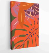 Canvas schilderij - Abstract art nature background vector. Modern shape line art wallpaper 3 -    – 1934329706 - 50*40 Vertical