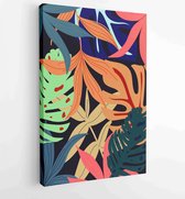 Canvas schilderij - Abstract art nature background vector. Modern shape line art wallpaper 4 -    – 1934329670 - 115*75 Vertical