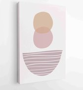 Canvas schilderij - Abstract organic shape Art design for poster, print, cover, wallpaper, Minimal and natural wall art. Vector illustration. 3 -    – 1834428184 - 115*75 Vertical
