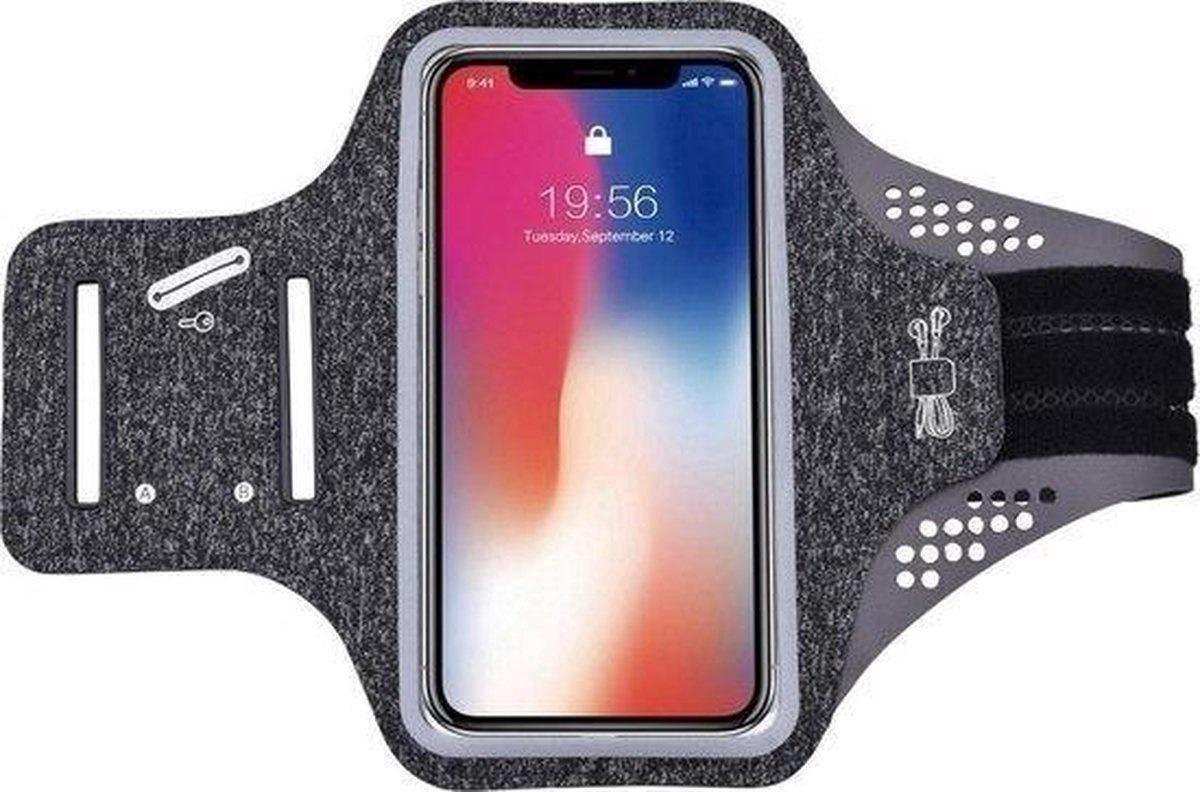 hoesje Geschikt voor iPhone 13 Sportarmband - Hardloop Universele Armband Stof -iPhone 13 pro Sportarmband / iPhone 13 Pro Max Sportarmband - Smartphonehouder - Reflecterend, Spatwaterdicht, Sleutelhouder, Verstelbaar - Sportarmband