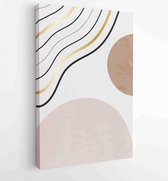 Canvas schilderij - Earth tones organic shape Art design for poster, print, cover, wallpaper, Minimal and natural wall art. Vector illustration. 3 -    – 1839106042 - 115*75 Vertic