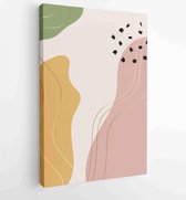 Canvas schilderij - Earth tones organic shape Art design for poster, print, cover, wallpaper, Minimal and natural wall art. Vector illustration. 1 -    – 1839106036 - 80*60 Vertica