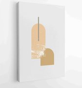 Canvas schilderij - Abstract organic shape Art design for poster, print, cover, wallpaper, Minimal and natural wall art. Vector illustration. 3 -    – 1833926557 - 80*60 Vertical