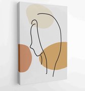 Canvas schilderij - Abstract Plant Art design for prints, cover, wallpaper, Minimal and natural modern wall art. 4 -    – 1843010506 - 115*75 Vertical