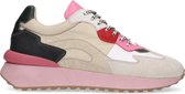 Sacha - Dames - Beige multicolor suède sneakers - Maat 40