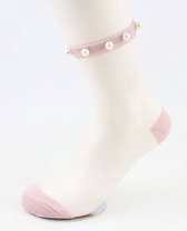 Sokken Pearls and glitter - Roze