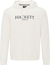 Hackett - Hoodie Logo Off White - XL - Slim-fit