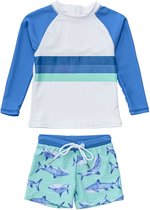 Snapper Rock - UV Zwemset voor baby's - Lange mouw - Minty Shark - maat 86-92cm