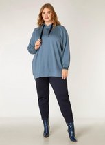 YESTA Bloom Sweatshirt - Blue Grey - maat 1(48)