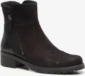 Hush Puppies leren dames enkellaarsjes - Zwart - Maat 37