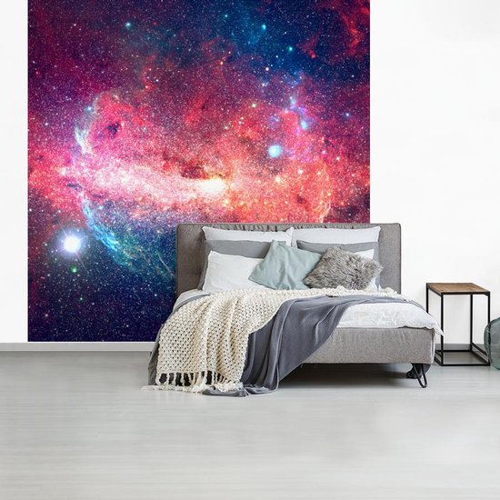 Papier Peint - Papier peint photo Etoiles - Oranje - Univers - Largeur 240 cm x Hauteur 240 cm