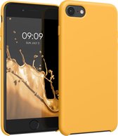 kwmobile telefoonhoesje voor Apple iPhone SE (2022) / SE (2020) / 8 / 7 - Hoesje met siliconen coating - Smartphone case in mango