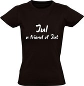 Jul is a friend of Jut | Dames T-shirt | Zwart