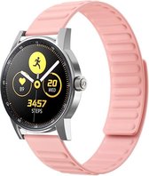 Universeel 20MM Horloge Bandje / Smartwatch Bandje Siliconen met Magneetsluiting Roze