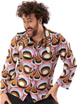 Hippie Kostuum | Jaren 70 Hippie Soul Disco 60s Psychedelische Ogen Shirt Man | Medium | Carnaval kostuum | Verkleedkleding