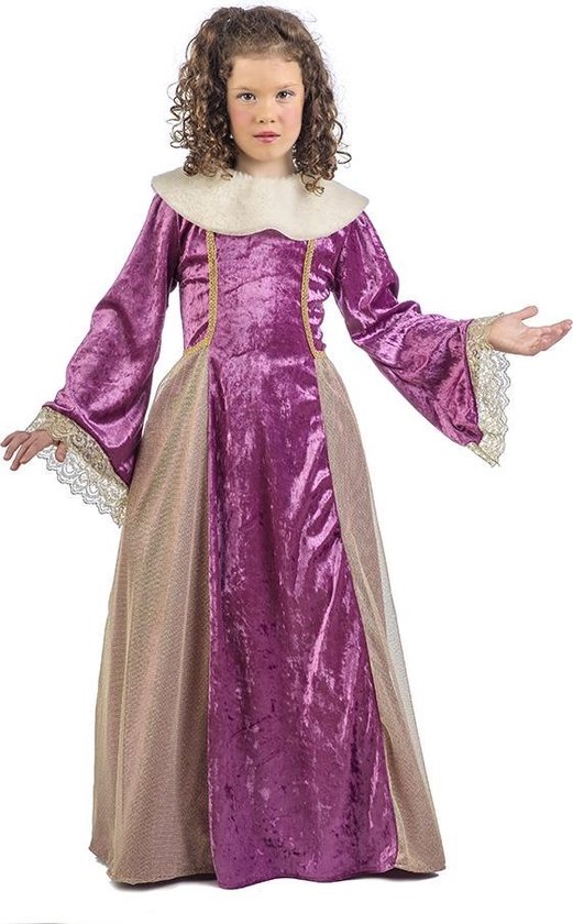 Limit - Middeleeuwen & Renaissance Kostuum - Prinses Rosamunde Van Beieren - Meisje - Paars - Maat 146 - Carnavalskleding - Verkleedkleding