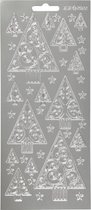 foliestickers kerstboom stickervel zilver